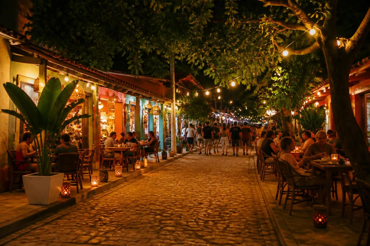 Jantar diferente toda noite, a pé.